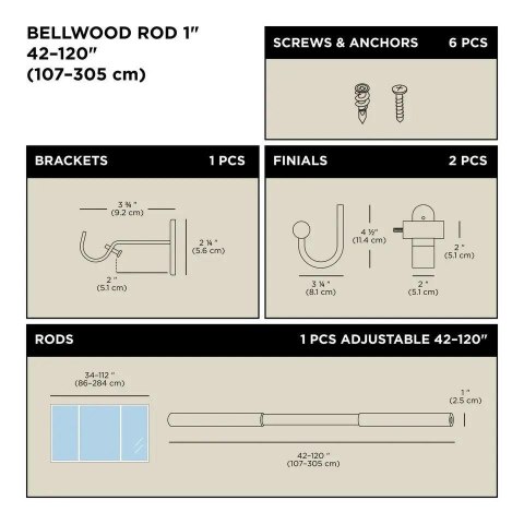 Umbra UMBRA karnisz BELLWOOD 107 - 305 cm czarny Umbra UMBRA karnisz BELLWOOD 107 - 305 cm czarny