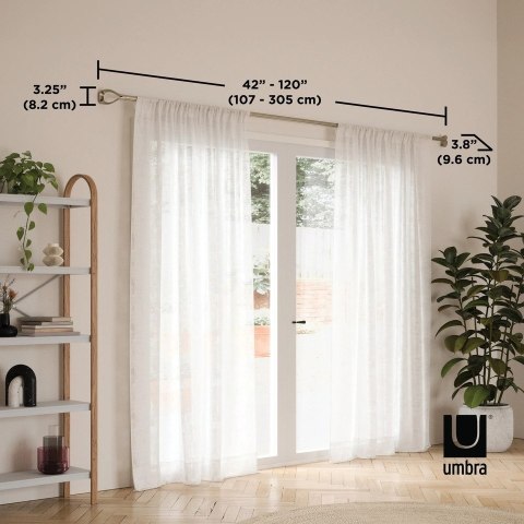 Umbra UMBRA karnisz LOOP 1 107 - 305 cm nikiel Umbra UMBRA karnisz LOOP 1 107 - 305 cm nikiel