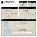 Umbra UMBRA karnisz LOOP 1 107 - 305 cm nikiel Umbra UMBRA karnisz LOOP 1 107 - 305 cm nikiel