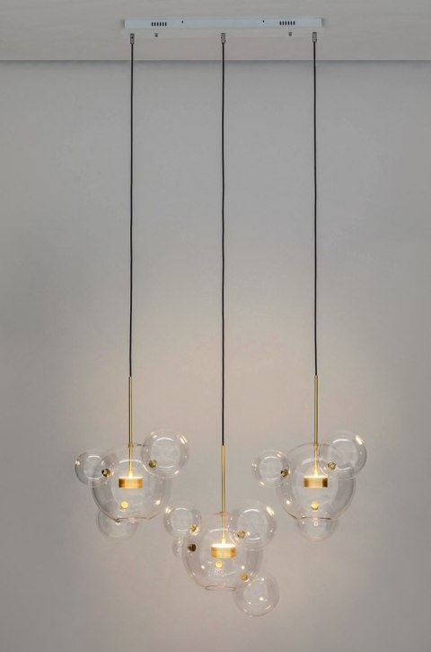 Moosee MOOSEE lampa wisząca CAPRI LINE 3 złota - 180 LED, aluminium, szkło Moosee MOOSEE lampa wisząca CAPRI LINE 3 złota - 180 LED, aluminium, szkło