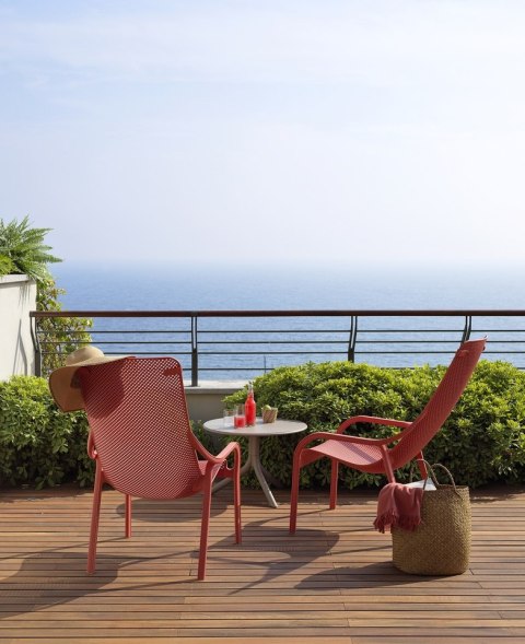 Nardi NARDI fotel ogrodowy NET LOUNGE czerwony Nardi NARDI fotel ogrodowy NET LOUNGE czerwony