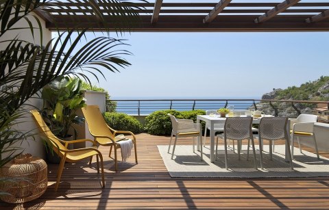 Nardi NARDI fotel ogrodowy NET LOUNGE żółty Nardi NARDI fotel ogrodowy NET LOUNGE żółty