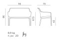 Nardi NARDI sofa ogrodowa NET biała
