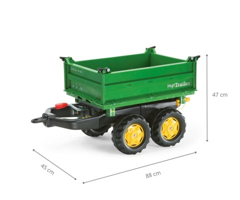 Rolly Toys Rolly Toys 122004 Przyczepa Rolly-Mega Trailer jasno zielona, żółte koła, 2-osie Rolly Toys Rolly Toys 122004 Przyczepa Rolly-Mega Trailer jasno zielona, żółte koła, 2-osie