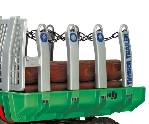 Rolly Toys Rolly Toys 122158 Przyczepa Rolly-Timber Zielona do przewozu drzew, 2-osie Rolly Toys Rolly Toys 122158 Przyczepa Rolly-Timber Zielona do przewozu drzew, 2-osie