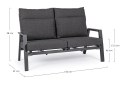 Bizzotto BIZZOTTO sofa 2-osobowa ogrodowa KLEDI szara Bizzotto BIZZOTTO sofa 2-osobowa ogrodowa KLEDI szara