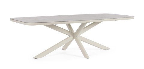 Bizzotto BIZZOTTO stół ogrodowy ISACCO PELICAN 240x110 beżowy Bizzotto BIZZOTTO stół ogrodowy ISACCO PELICAN 240x110 beżowy