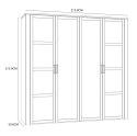 Forte CHISBURY BHLS941-M482 Szafa ubraniowa Forte CHISBURY BHLS941-M482 Szafa ubraniowa