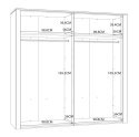 Forte CHISBURY BHLS941-M482 Szafa ubraniowa Forte CHISBURY BHLS941-M482 Szafa ubraniowa