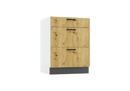STOLKAR CLARA DĄB ARTISAN II/PO D60S/3 - Szafka kuchenna dolna