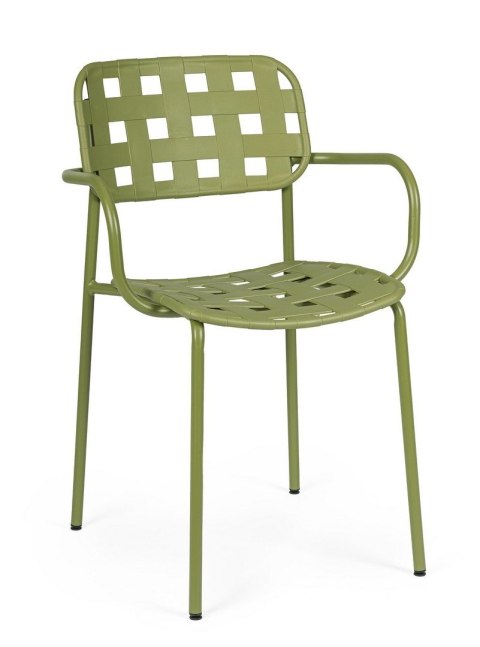Bizzotto BIZZOTTO krzesło ogrodowe CLOVER ARM zielone