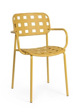 Bizzotto BIZZOTTO krzesło ogrodowe CLOVER ARM żółte