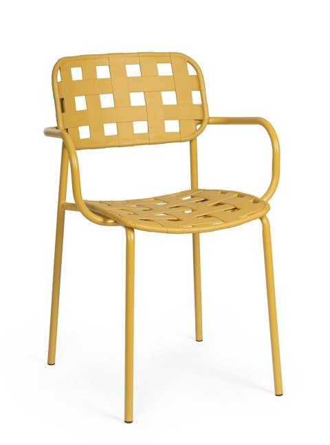 Bizzotto BIZZOTTO krzesło ogrodowe CLOVER ARM żółte