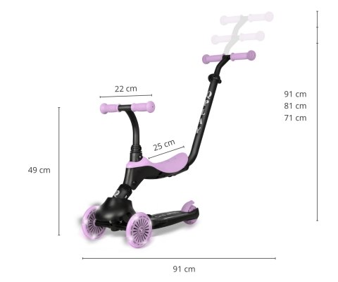 Qplay Qplay Hulajnoga Sema Evo 3w1 Violet Qplay Qplay Hulajnoga Sema Evo 3w1 Violet