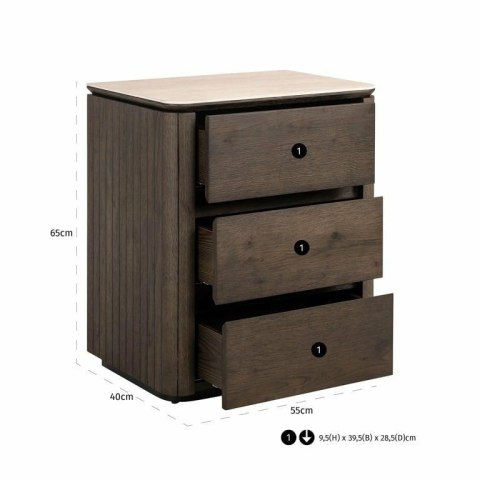 Richmond Interiors RICHMOND szafka nocna RITZ brązowa Richmond Interiors RICHMOND szafka nocna RITZ brązowa