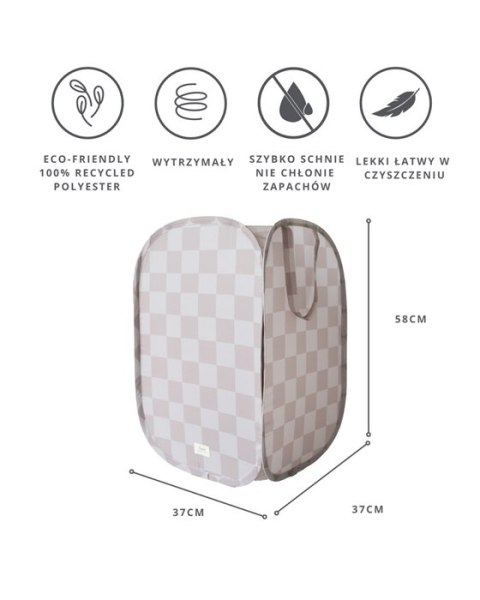 3 Sprouts 3 Sprouts Kosz Na Pranie i Zabawki Pop-up Checkerboard Beige 3 Sprouts 3 Sprouts Kosz Na Pranie i Zabawki Pop-up Checkerboard Beige
