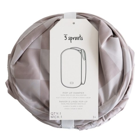 3 Sprouts 3 Sprouts Kosz Na Pranie i Zabawki Pop-up Checkerboard Beige 3 Sprouts 3 Sprouts Kosz Na Pranie i Zabawki Pop-up Checkerboard Beige