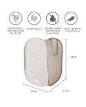 3 Sprouts 3 Sprouts Kosz Na Pranie i Zabawki Pop-up Gingham Beige