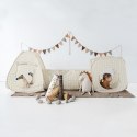 3 Sprouts 3 Sprouts Zestaw Namiotów dla Dzieci z Tunelem 3w1 Gingham Beige