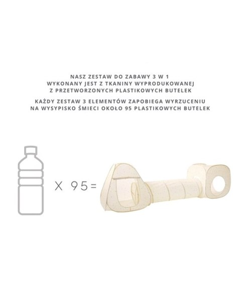3 Sprouts 3 Sprouts Zestaw Namiotów dla Dzieci z Tunelem 3w1 Gingham Beige 3 Sprouts 3 Sprouts Zestaw Namiotów dla Dzieci z Tunelem 3w1 Gingham Beige