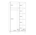 Forte AKSANA AKNS822L-M992 Szafa ubraniowa L Forte AKSANA AKNS822L-M992 Szafa ubraniowa L