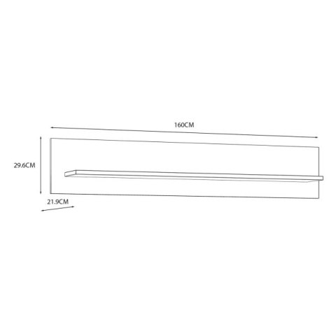 Forte CHISBURY BHLB01-M482 Półka wisząca Forte CHISBURY BHLB01-M482 Półka wisząca