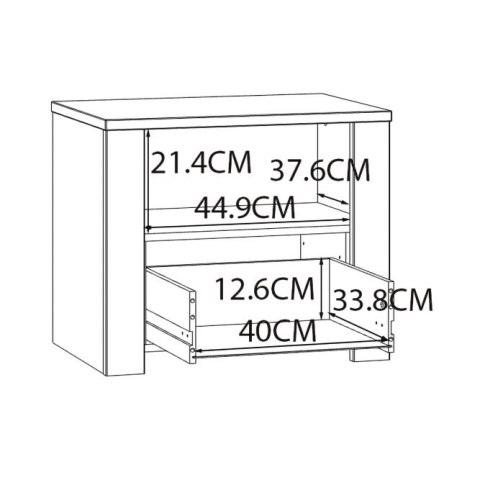 Forte CHISBURY BHLK011-M482 Szafka nocna Forte CHISBURY BHLK011-M482 Szafka nocna