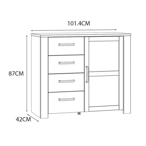 Forte CHISBURY BHLK222-M482 Komoda L/R Forte CHISBURY BHLK222-M482 Komoda L/R