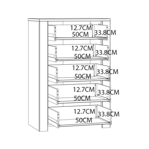 Forte CHISBURY BHLK311-M482 Komoda Forte CHISBURY BHLK311-M482 Komoda