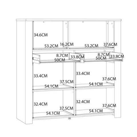 Forte CHISBURY BHLK321-M482 Witryna Forte CHISBURY BHLK321-M482 Witryna