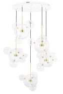 King Home MOOSEE Lampa wisząca CAPRI DISC 5 złota - 300 LED, aluminium, szkło