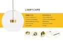 King Home MOOSEE Lampa wisząca CAPRI DISC 5 złota - 300 LED, aluminium, szkło