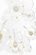 King Home MOOSEE Lampa wisząca CAPRI DISC 5 złota - 300 LED, aluminium, szkło
