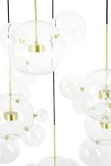 King Home MOOSEE Lampa wisząca CAPRI DISC 5 złota - 300 LED, aluminium, szkło