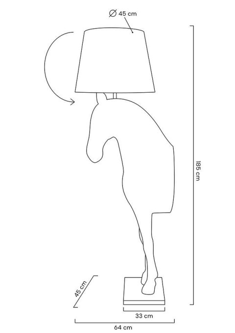 Moosee MOOSEE lampa podłogowa KOŃ HORSE STAND M czarna - włókno szklane Moosee MOOSEE lampa podłogowa KOŃ HORSE STAND M czarna - włókno szklane