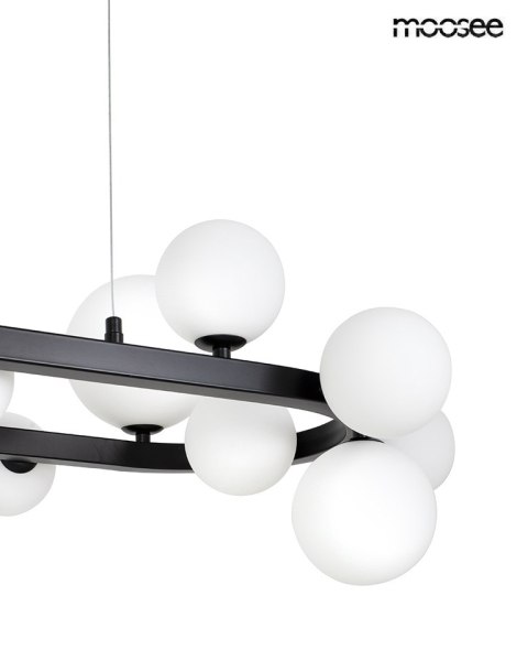 Moosee MOOSEE lampa wisząca ALURE OVAL 120 czarna/mleczna Moosee MOOSEE lampa wisząca ALURE OVAL 120 czarna/mleczna