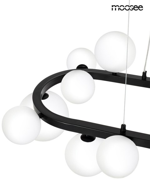 Moosee MOOSEE lampa wisząca ALURE OVAL 120 czarna/mleczna Moosee MOOSEE lampa wisząca ALURE OVAL 120 czarna/mleczna
