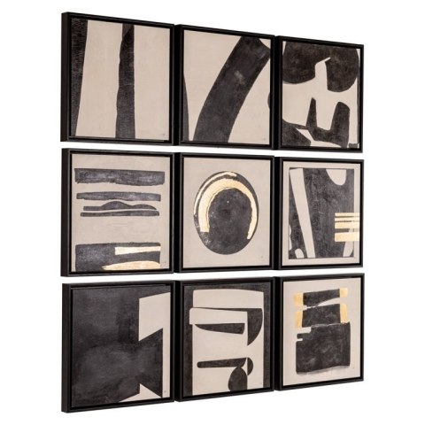 Richmond Interiors RICHMOND zestaw 9 obrazów GABRI 35x35 cm Richmond Interiors RICHMOND zestaw 9 obrazów GABRI 35x35 cm