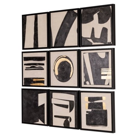 Richmond Interiors RICHMOND zestaw 9 obrazów GABRI 35x35 cm Richmond Interiors RICHMOND zestaw 9 obrazów GABRI 35x35 cm
