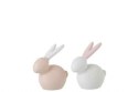 J-LINE Dekoracja Rabbit Różowy J-LINE Dekoracja Rabbit Różowy