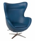 D2.DESIGN Fotel Jajo Soft skóra ekologiczna 518 niebieski ciemny D2.DESIGN Fotel Jajo Soft skóra ekologiczna 518 niebieski ciemny