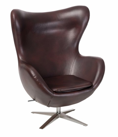 D2.DESIGN Fotel Jajo Soft skóra ekologiczna 525 brązowy ciemny D2.DESIGN Fotel Jajo Soft skóra ekologiczna 525 brązowy ciemny