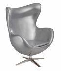 D2.DESIGN Fotel Jajo Soft skóra ekologiczna 528 srebrny D2.DESIGN Fotel Jajo Soft skóra ekologiczna 528 srebrny