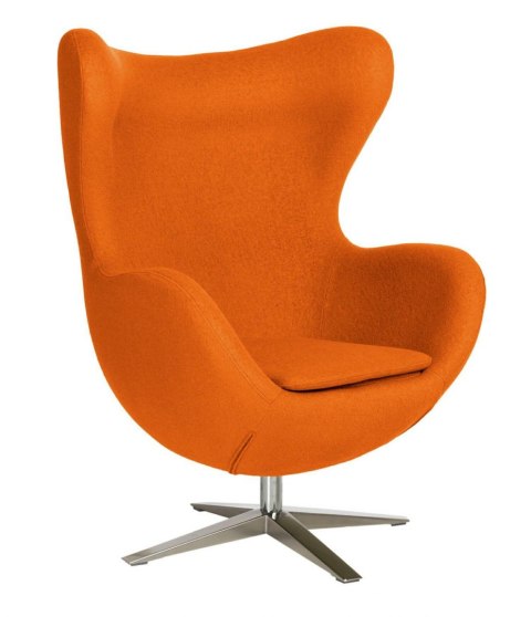 D2.DESIGN Fotel Jajo Soft wełna pomarańczowy JA-2717 D2.DESIGN Fotel Jajo Soft wełna pomarańczowy JA-2717