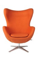 D2.DESIGN Fotel Jajo Soft wełna pomarańczowy JA-2717 D2.DESIGN Fotel Jajo Soft wełna pomarańczowy JA-2717