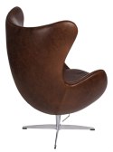 D2.DESIGN Fotel Jajo brązowy ciemny vintage Premium