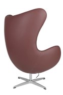 D2.DESIGN Fotel Jajo brązowy jasny skóra 37 Premium
