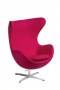 D2.DESIGN Fotel Jajo kaszmir fuksja 42 Premium