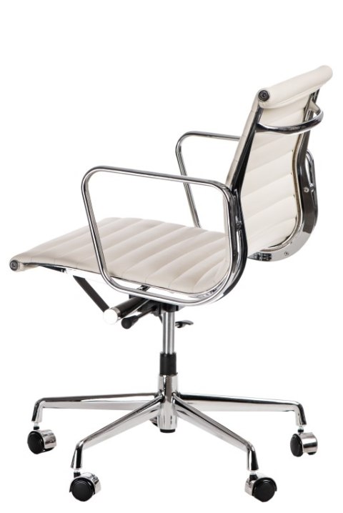 D2.DESIGN Fotel biurowy CH1171T biała skóra,chrom D2.DESIGN Fotel biurowy CH1171T biała skóra,chrom