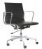 D2.DESIGN Fotel biurowy CH1171T czarna skóra,chrom